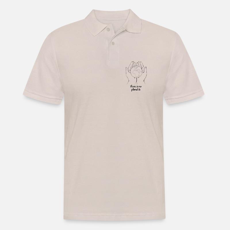 There is no planet b - Männer Poloshirt - Beige