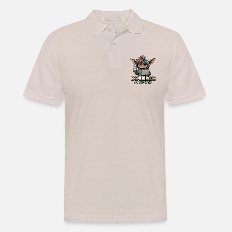 Mode Gremlin activé - Thème Gremlin amusant - Polo Homme - beige