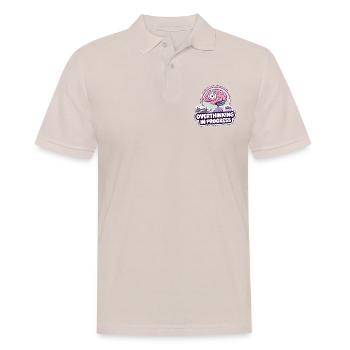 Overthinking in Progress – Funny Brain - Men's Polo Shirt - beige - Front - Nico (186cm)
