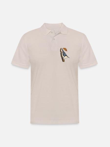 Herbst-Eichenkleiber - Männer Poloshirt - Beige