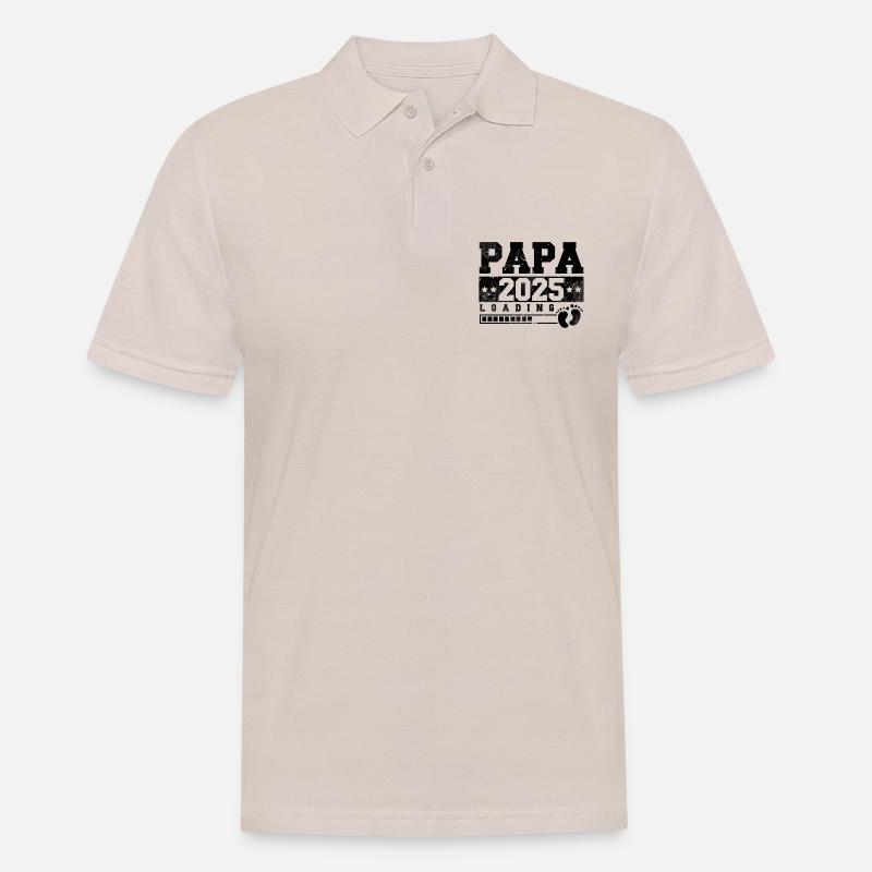 Papa 2025 loading - Männer Poloshirt - Beige