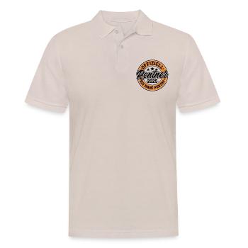 Rentner 2025 Ich habe fertig - Männer Poloshirt - Beige - Vorne - Nico (186cm)