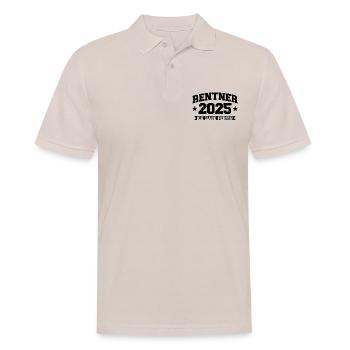 Rentner 2025 Ich habe fertig - Männer Poloshirt - Beige - Vorne - Nico (186cm)