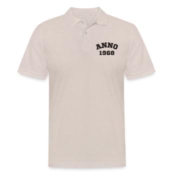 Anno 1968 Geburtstag Geburtsjahr - Männer Poloshirt - Beige - Vorne - Nico (186cm)
