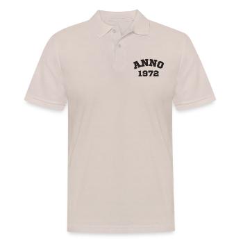 Anno 1972 Geburtstag Geburtsjahr - Männer Poloshirt - Beige - Vorne - Nico (186cm)