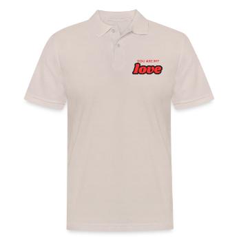 You are my love - Men's Polo Shirt - beige - Front - Nico (186cm)