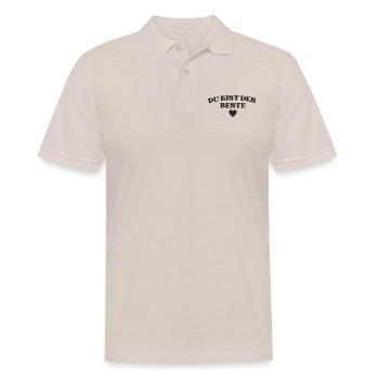 Du bist der Beste - Männer Poloshirt - Beige - Vorne - Nico (186cm)