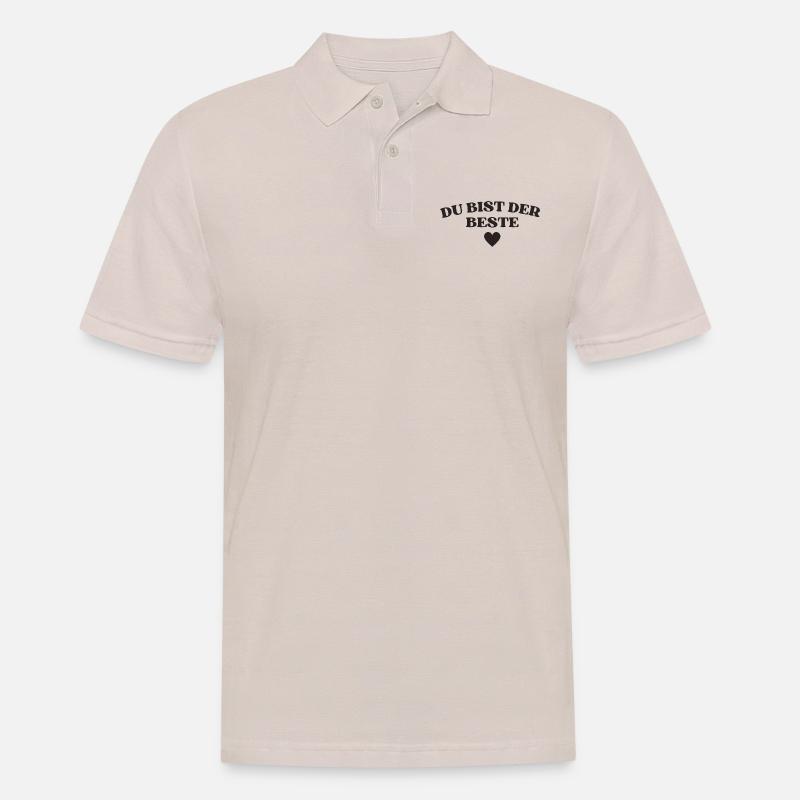 Du bist der Beste - Männer Poloshirt - Beige