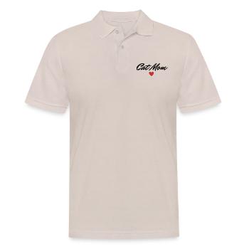 Cat mom Cat lover Geschenkidee - Männer Poloshirt - Beige - Vorne - Nico (186cm)