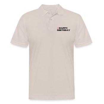Joyeux anniversaire Salutation d’anniversaire Cadeau d’anniversaire - Polo Homme - beige - Devant - Nico (186cm)