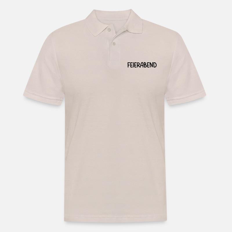 Feierabend Party Feiern Arbeitstier - Männer Poloshirt - Beige