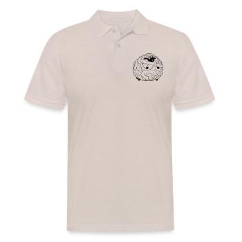 Fat Sheep - Men's Polo Shirt - beige - Front - Nico (186cm)