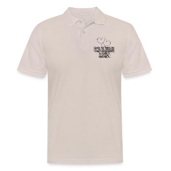 Ich liebe Dich - Männer Poloshirt - Beige - Vorne - Nico (186cm)