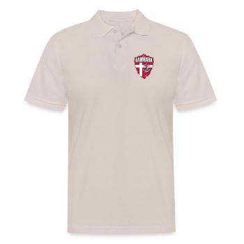 Dänemark - Schild - Wappen - Männer Poloshirt - Beige - Vorne - Nico (186cm)