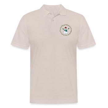 Schneemann - happy winter - Männer Poloshirt - Beige - Vorne - Nico (186cm)