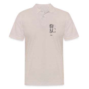 Levitierende Augenprojektion - Männer Poloshirt - Beige - Vorne - Nico (186cm)