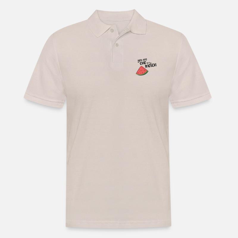 One melon - Männer Poloshirt - Beige