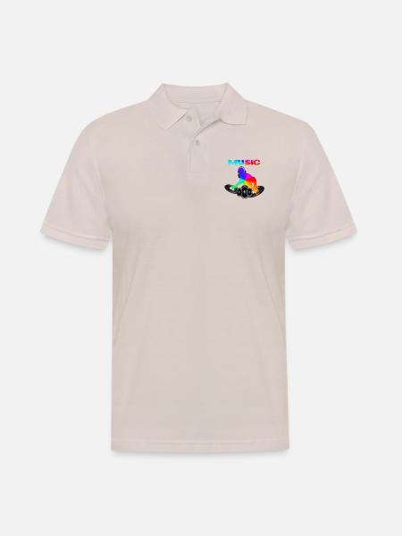 Music DJ - Männer Poloshirt - Beige