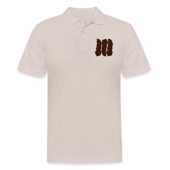 galettes 3 wiener wurst puent brun merde merde tas - Polo Homme - beige - Devant - Nico (186cm)