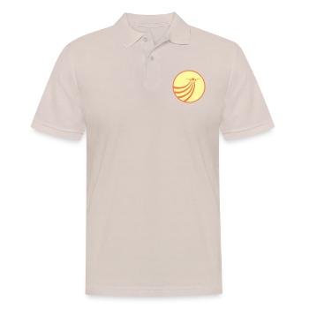 Flugzeug fliegt in die Sonne Fliegen Streifen Rund - Männer Poloshirt - Beige - Vorne - Nico (186cm)