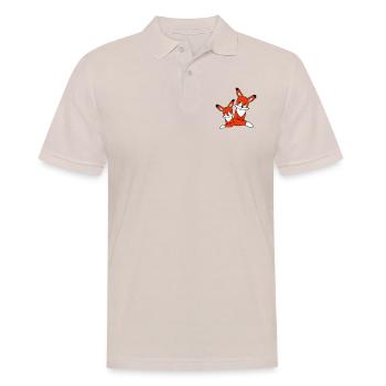 2 Foxes Mother Red Fox Little Child Father Mom - Men's Polo Shirt - beige - Front - Nico (186cm)