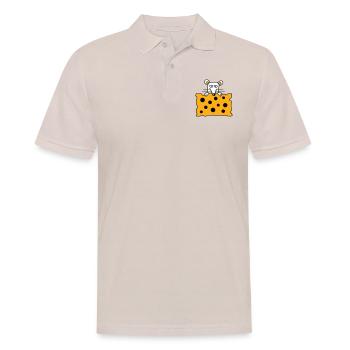 Souris Rat Derrière De Grands Trous Fromage Semble Drôle - Polo Homme - beige - Devant - Nico (186cm)