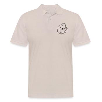 Hase Kaninchen Häschen Nagetier Kleintier niedlich - Männer Poloshirt - Beige - Vorne - Nico (186cm)