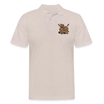 3 Lapins Famille Enfants Parents Trois Frères et sœurs Mignon - Polo Homme - beige - Devant - Nico (186cm)