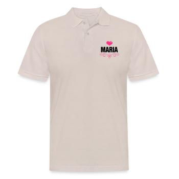 Maria, Love, Hearts, Baby, Girls, Birthday, Gifts - Men's Polo Shirt - beige - Front - Nico (186cm)