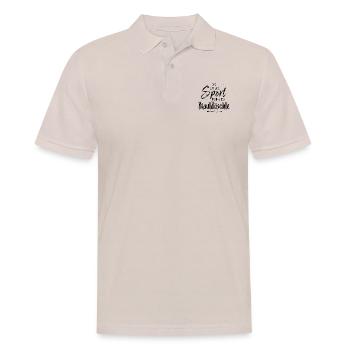 mauldäschle schwarz - Männer Poloshirt - Beige - Vorne - Nico (186cm)