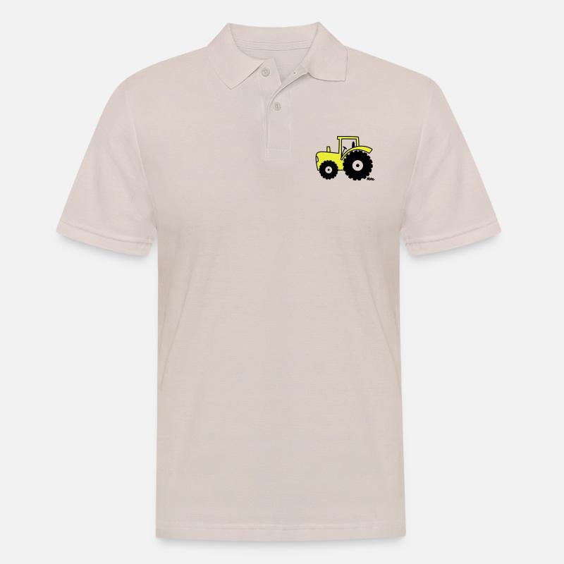 Traktor (c) - Männer Poloshirt - Beige