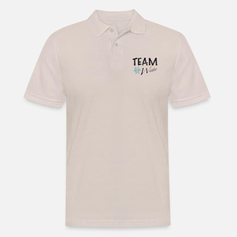 Team Winter einmalig einzigartig. - Männer Poloshirt - Beige
