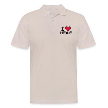 I ♥ Herne - Männer Poloshirt - Beige - Vorne - Nico (186cm)