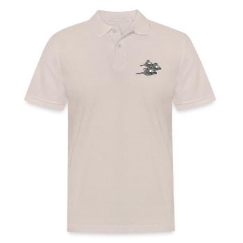 3 souris famille enfant maman papa parents trois amis - Polo Homme - beige - Devant - Nico (186cm)