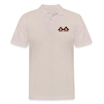 Pinguine Team 2 Freunde Müde Pärchen Hände Halten - Männer Poloshirt - Beige - Vorne - Nico (186cm)