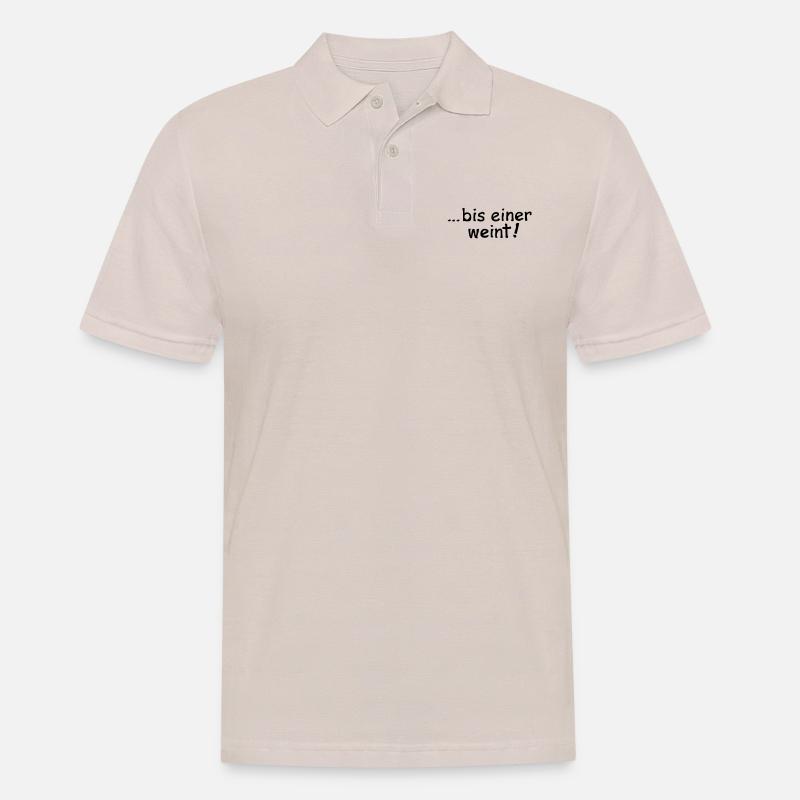 bis einer weint - Männer Poloshirt - Beige