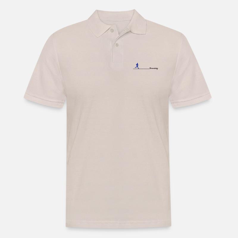 love running - Männer Poloshirt - Beige