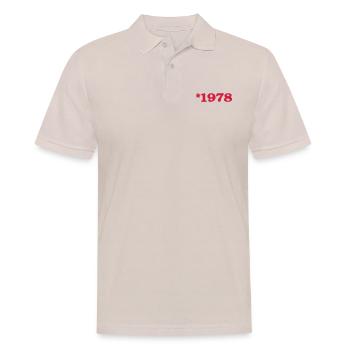 Geburtstag - geboren im Jahr *1978 - Männer Poloshirt - Beige - Vorne - Nico (186cm)