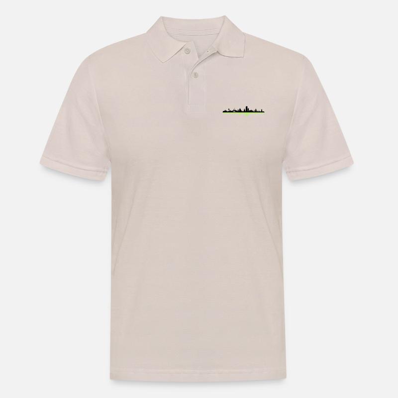 Skyline - Thüringen - Männer Poloshirt - Beige