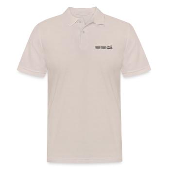 Train wagons locomotive de chemin de fer vapeur - Polo Homme - beige - Devant - Nico (186cm)