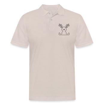 Elch - Männer Poloshirt - Beige - Vorne - Nico (186cm)