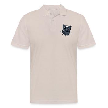 Cat Pet Cute Cute Kitten Friendly - Men's Polo Shirt - beige - Front - Nico (186cm)