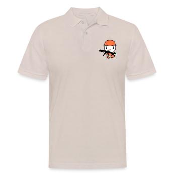 Duck Soldier Army Professional Soldier Helmet Gun Running - Men's Polo Shirt - beige - Front - Nico (186cm)