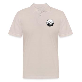 Berglandschaft für Wanderer, Gipfel - Männer Poloshirt - Beige - Vorne - Nico (186cm)
