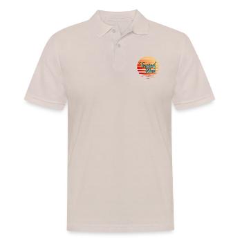 ondes positives sur les tropiques, vacances - Polo Homme - beige - Devant - Nico (186cm)