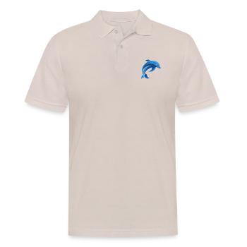 Minimalist Dolphin Illustration - Men's Polo Shirt - beige - Front - Nico (186cm)