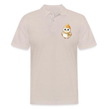 Chouette mignonne avec écharpe et chapeau à pompon. - Polo Homme - beige - Devant - Nico (186cm)