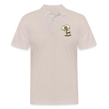 canard petit oiseau mignon lunettes de soleil drôle palmier - Polo Homme - beige - Devant - Nico (186cm)