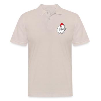 Bunny Santa Claus Christmas Hat Hat Gift - Men's Polo Shirt - beige - Front - Nico (186cm)