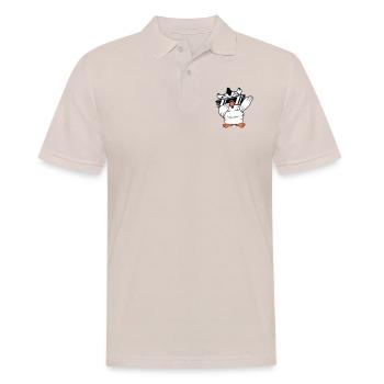 Owl Dabbing Dab Dance Pose Gesture Sunglasses Cute - Men's Polo Shirt - beige - Front - Nico (186cm)
